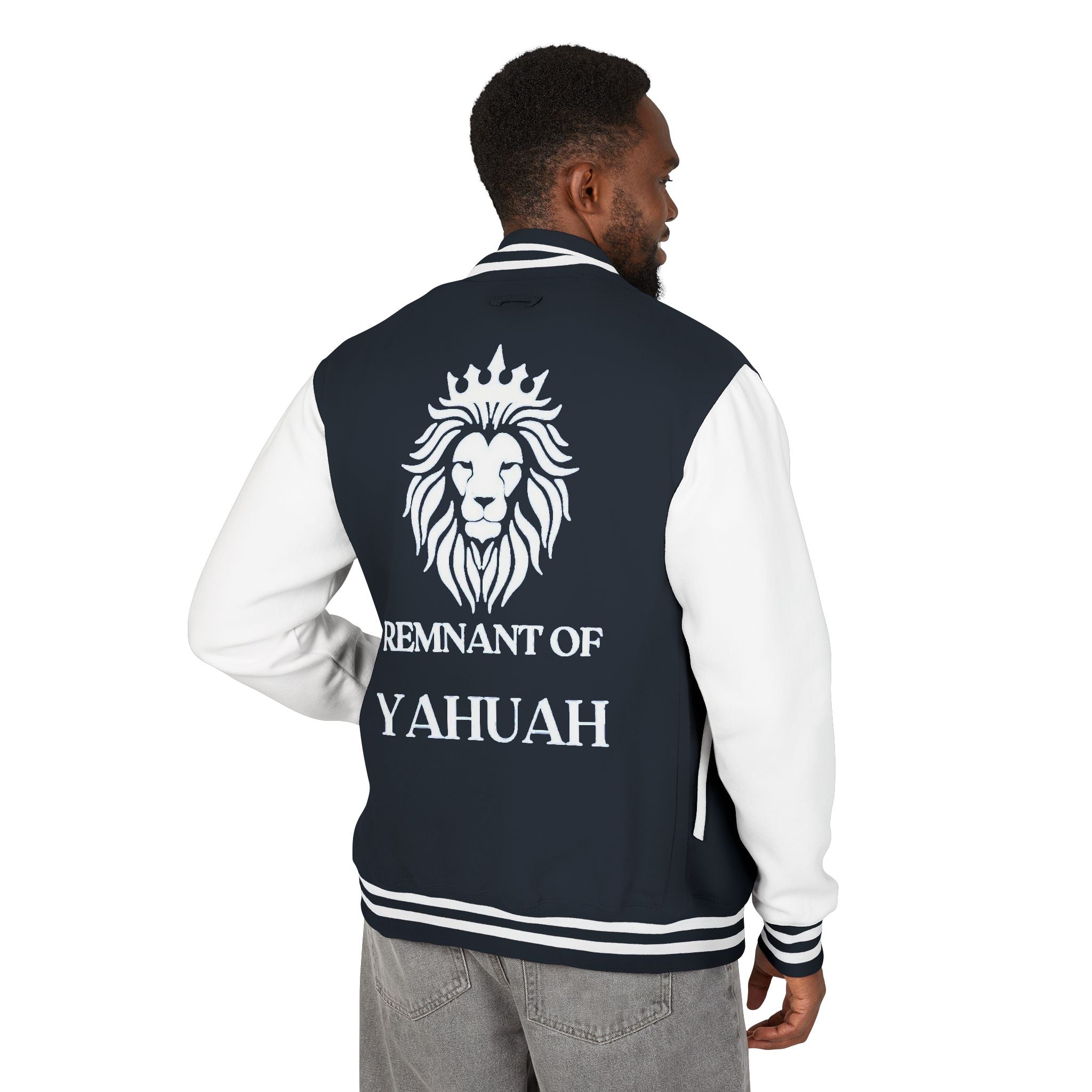 R.O.Y.A.L. Lion Crest Varsity Jacket – Remnant of Yahuah Apparel