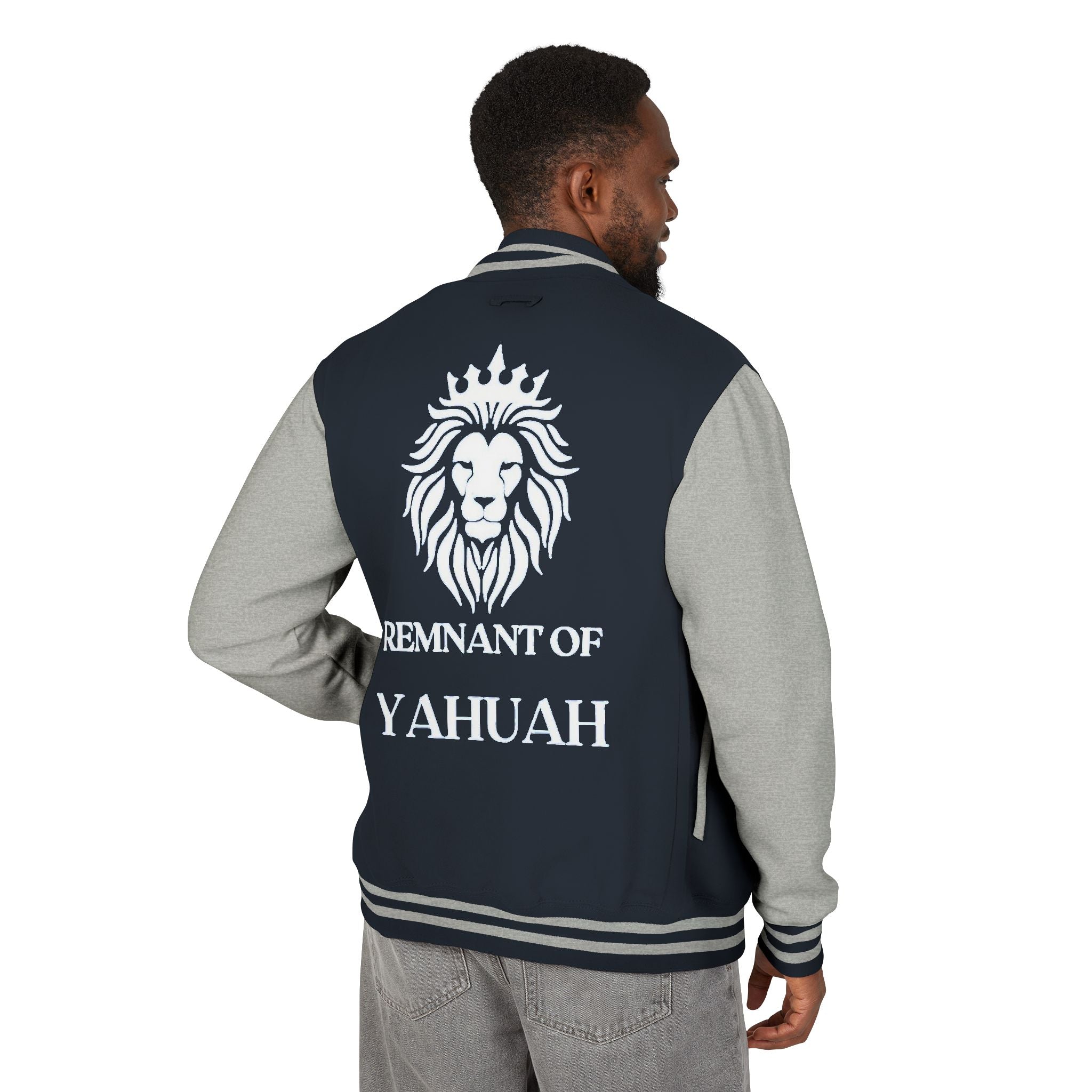 R.O.Y.A.L. Lion Crest Varsity Jacket – Remnant of Yahuah Apparel